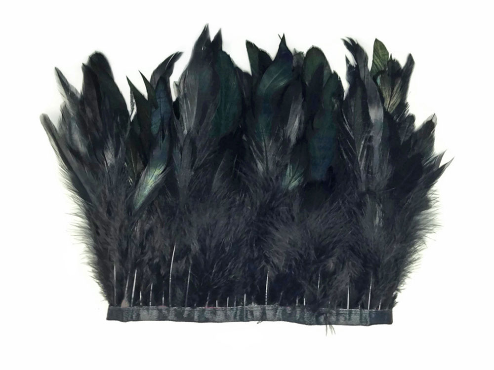 Kakastoll rojt  feketén-zölden csillogó 15 cm hosszú