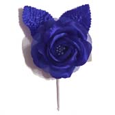 Plastic flower - ROYAL BLUE