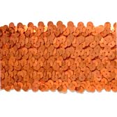 Elastic sequin trim, 6 rows, 2.4 wide - #28 ORANGE