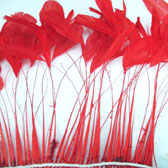 Burnt  coque feathers - #20 RED