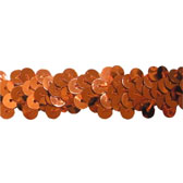2 soros elasztikus flitterbortni, 2 cm széles - #28 ORANGE