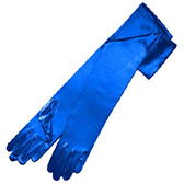 Könyék felett érő szatén kesztyű - ROYAL BLUE