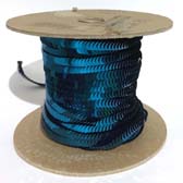 1 soros elasztikus flitter - PEACOCK-BLUE