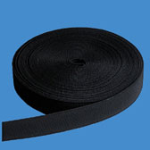 Rubber ribbon 1 inch - Black (Fekete)