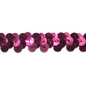 Elastic sequin trim, 1 cm - #22 WINE