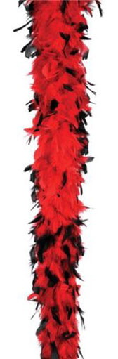 Pulyka boa mixed color - RED/BLACK (68)