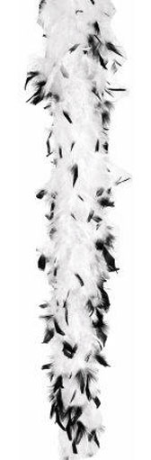 Pulyka boa mixed color - WHITE/BLACK (52)