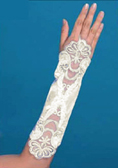 Fingerless gloves 9131v/8bl - IVORY (Elefántcsontszínű)