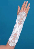 Fingerless gloves 9131v/8bl - WHITE (fehér)