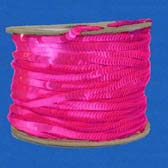 1 row 6 mm elastic neon plate shape sequin - PINK