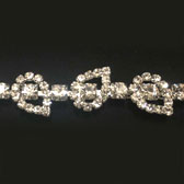 Strassz szalag - SILVER