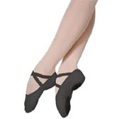 Kód: 36911 Csepptalpas gyakorló balett cipő 31-33-as méretben Grishko 03006 model. - Black (Fekete)