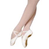 Kód: 36911  Csepptalpas gyakorló balett cipő 31-33-as méretben Grishko 03006 model. - WHITE (fehér)