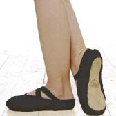 Piskótatalpas gyermek balett gyakorló cipő 24-30-as méretben Grishko 03006 model. - Black (Fekete)
