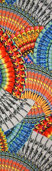 Nyomott mintás fürdőruha anyag - MULTICOLOR