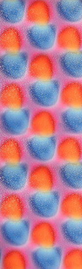 Pöttyös fürdőruha anyag - BLUE/ORANGE 1411