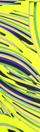 Nyomott mintás neon színű fürdőruha anyag - FLUORESCENT LEMON