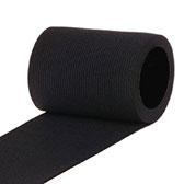 Rubber ribbon 4 inches - Black (Fekete)