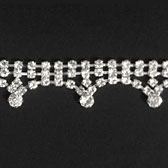 Strassz szalag - SILVER