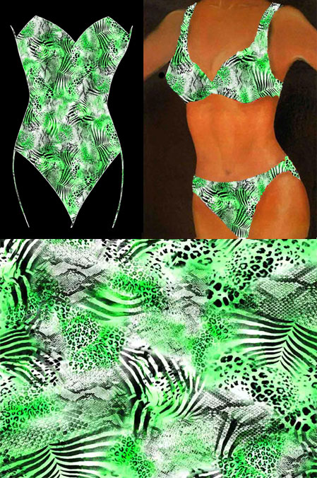 Tiger-ocelot patterned - GREEN