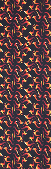Láng mintás fürdőruha anyag - ORANGE/BLACK