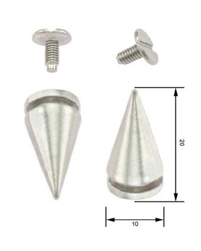 Punk Rock kúpos dísz szegecs 20 mm 190.- Ft /db - NIKKEL