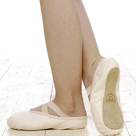 Piskótatalpas gyermek balett gyakorló cipő 24-30-as méretben Grishko 03006 model.