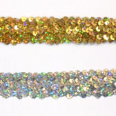 Holographic elastic sequin trim, 4 rows, 1,6