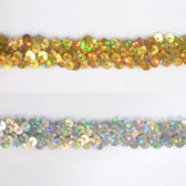 Holographic elastic sequin trim ,2 rows, 0.8