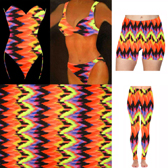 Printed pattern fluo lycra